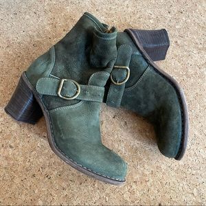Fiorentini + Baker Green Suede Bootie